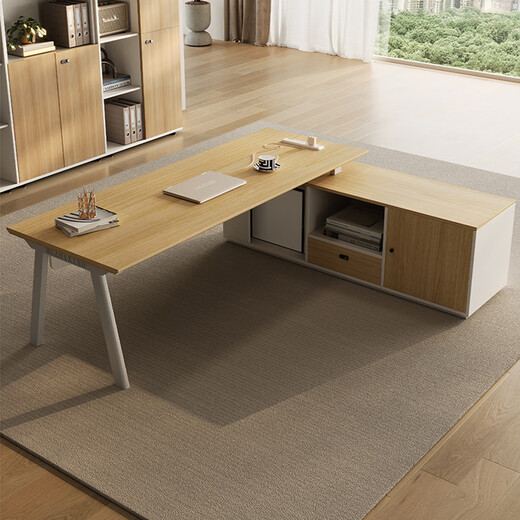 Mu Zhixiao simple modern boss office desk and chair combination single office furniture table executive desk supervisor table manager table 1.6 meters boss table