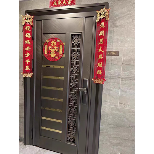 JRB Jiaruibao customized high-end stainless steel door single door Korean door-in-door security anti-theft entry door smart lock ventilation anti-mosquito door style 1 per square