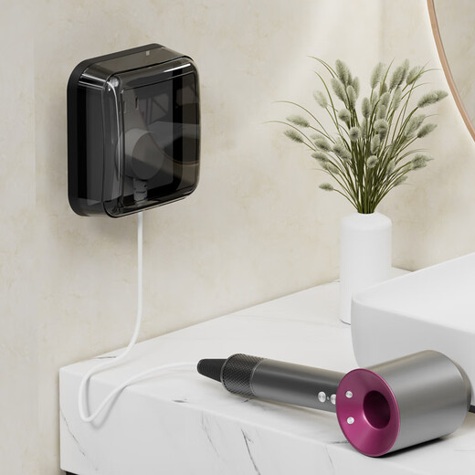 International Electrician Type 86 self-adhesive waterproof box water heater power switch socket panel protective cover bathroom splash-proof box Type 86 curved waterproof box black transparent