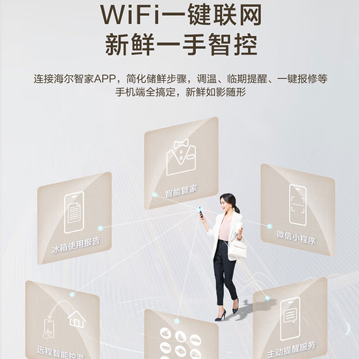 Haier new product active sterilization refrigerator 413/412 liter French multi-door full space fresh-keeping EPP ultra-clean 594mm ultra-thin small footprint small capacity refrigerator for everyone 413L new product 413 liter full space fresh-keeping + 594 professional zero embedded