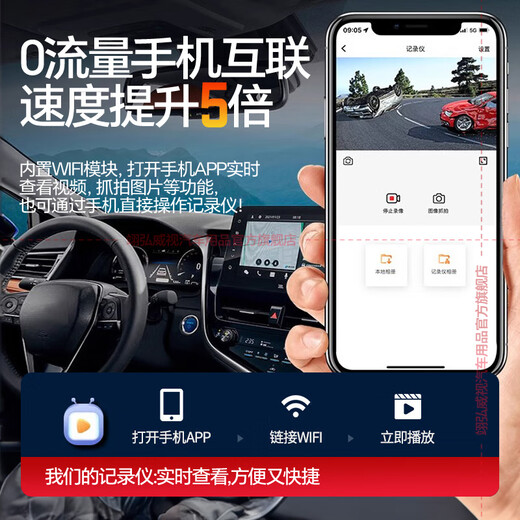 翊弘威视标致专用行车记录仪原厂408 4008 5008 508 2008 307 407 206 【单录】2k+1600P+64G卡 款式:免接线/保险盒/OBD（带声控）