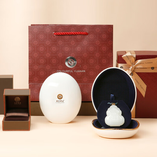 Colorful Yunnan Hotan Jade Buddha Pendant Yellow Mouth Material Jade Buddha Jade Pendant Buddha Maitreya Buddha Necklace for Male and Female Valentine's Day Birthday Gift