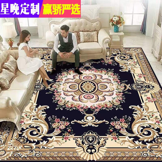 Star Night European style living room carpet coffee table blanket sofa home bedroom full room modern simple machine washable customization Southern European style-R09 red 160*230CM