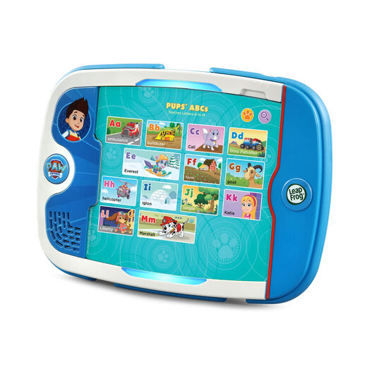 Leap Frog Paw Patrol Children's Learning Tablet, 3 years and above, touch interactive educational toy, 10-sided cards, reading enlightenment, blue