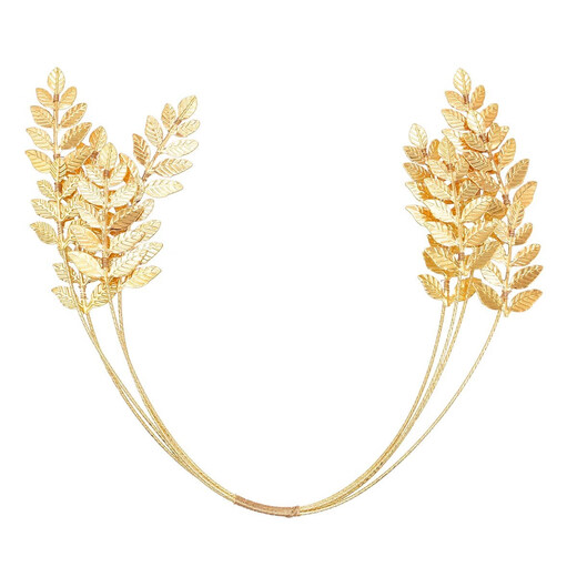 Xiangyuanchang adult gift for women 18 years old jewelry crown Western region laurel olive gold hair ornaments laurel branches and leaves princess bride suit gold