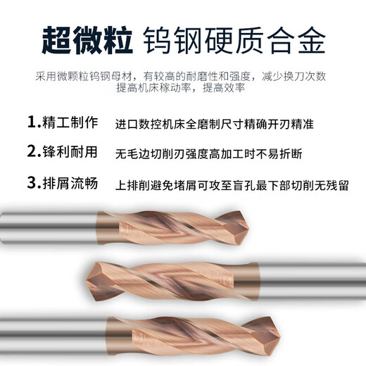 Beforte Alloy Drill Bit Coated Hardened Solid Alloy Drill Tungsten Steel Directly Quenched Steel Drill 14