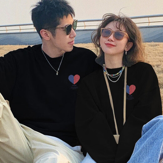 One Inch Acacia Two-piece Couple's Autumn and Winter Sweater Men's Velvet Suit New Trendy Loose Student Versatile Jacket Female White + Male White Female S + Male S