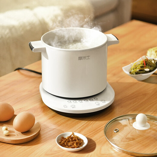 Momis porridge cooker can be scheduled to make soup and porridge quickly at a scheduled time, special pot for baby multifunctional porridge cooker, household baby food supplement pot BB porridge fully automatic porridge pot 1.5L + steamer