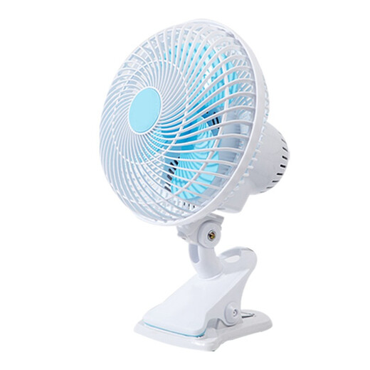 Shui Yueming Plug-in Small Clamp Electric Fan Powerful College Student Dormitory Bedside Wall-mounted Office Desktop Small Fan Desk Fan Quiet Bass Home Desktop Clamp Fan Office Blue Steel Mesh + 3 Meter Timing Line (Total Length 4.3 Meters) Standable, Hangable, Clampable Multi-Function Shaking Head Fan