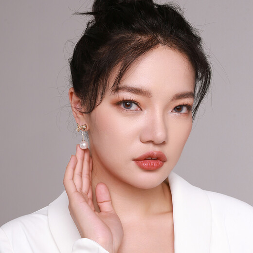 Qlady bow tassel earrings, feminine and high-end, 2025 new imitation pearl earrings, light luxury earrings gift