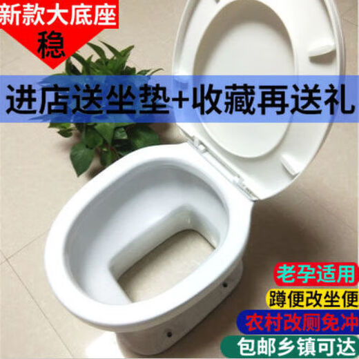 Renovation of dry toilets in rural areas for pregnant women and the elderly, from squatting to sitting toilets, renovation of straight-through large-diameter toilets without flushing, extra-large square mouth slow-down cover + water tank, other/other
