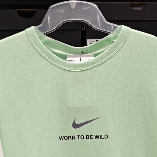 
Nike short-sleeved men's clothing 2025 summer new comfortable fast drying breathable fitness training sportswear round neck casual T-shirt HF6169-376 light green 2XL