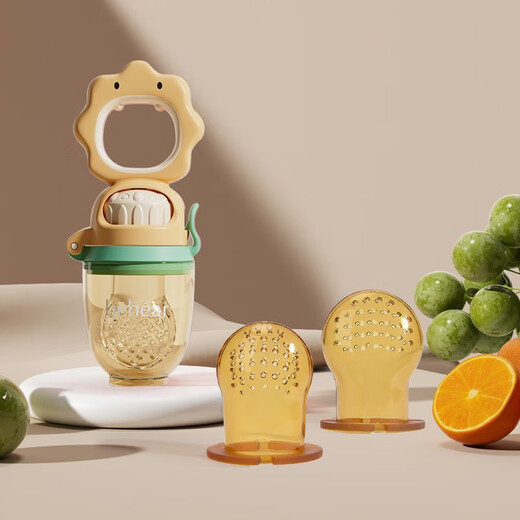 Hug Bear Bite Baby Silicone Fruit Bite Bag Baby Fruit and Vegetable Food Complementary Food Automatic Propeller Rice Green