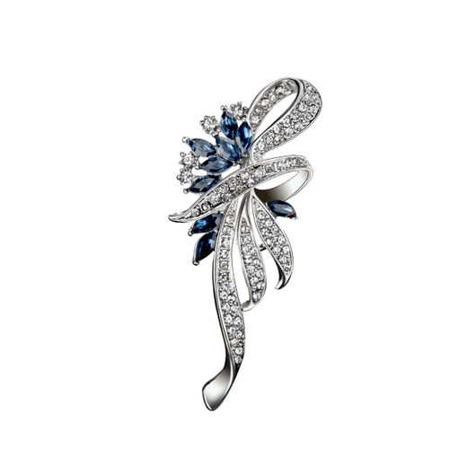 Yueqing Yipinshui Brooch Women's Corsage Suit Cardigan Sweater Pin Scarf Button Fixed Clothes Forget-Me-Not Purple