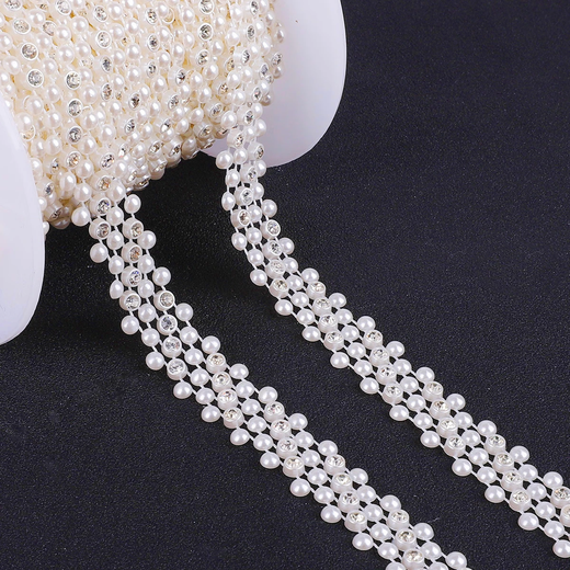 OSRO ABS imitation pearl chain pearl chain bead wedding chain necklace handmade accessories diy jewelry material 8mm round pearl chain about 4 meters/pack