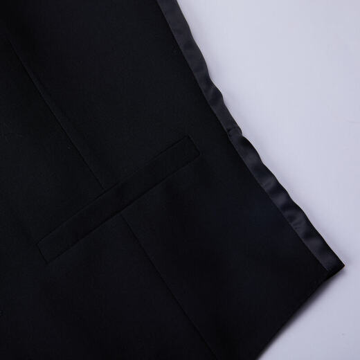 雅戈尔（YOUNGOR）西服马夹男五粒单排扣修身版羊毛混纺不易皱易打理商场同款 黑色 XL 180/100A