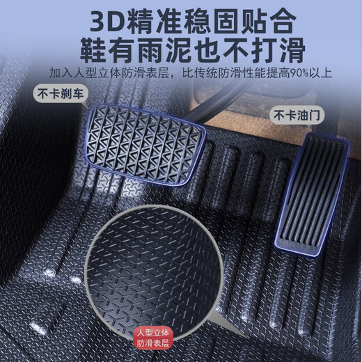 益合专用17-25款别克GL8全包围tpe脚垫胖头鱼陆上公务舱陆尊七座专用 双层【TPE+黑色地毯】 别克GL8/653T  20-23款