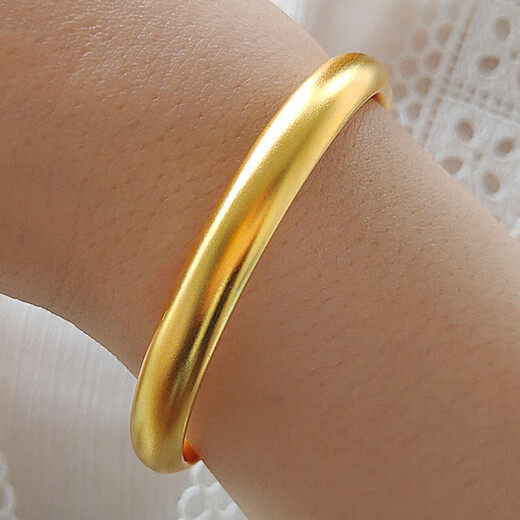 Fir Crown Golden Wide Face Bracelet Gold-coated Silver Loach Back Hair Bracelet Generous Prajna Birthday Gift for Mom Bracelet 54 Rings