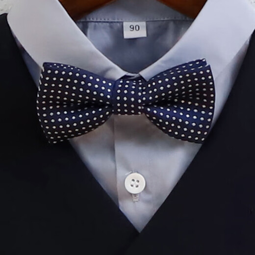 萝卜呗呗（LUOBOBEIBEI）男童马甲套装休闲西服花童礼服表演服2025春秋 藏青四件套 110