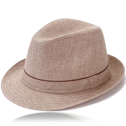 Middle-aged and elderly men's summer hats sun protection sun hat breathable cool hat old man casual outdoor sun hat dark khaki 57 cm
