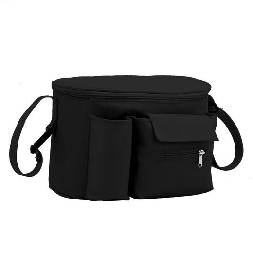 Clcey poussette suspendue sac portable sac de mère bébé bébé bébé biberon couches sac de rangement femelle de grande capacité noire haut de gamme