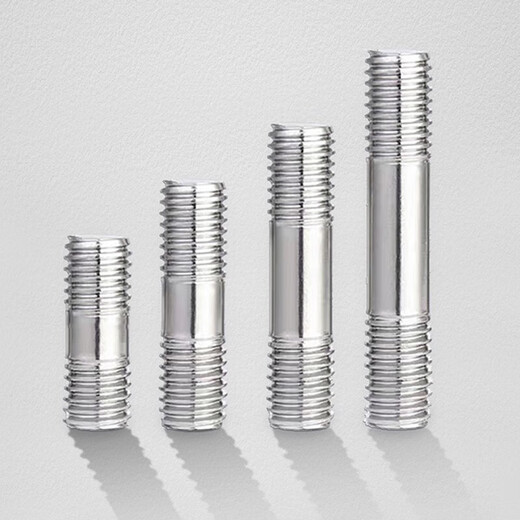 Bingneng M12-M48 304 stainless steel double-head bolt screw two-head thread screw two-head threaded screw rod stud M48*300 1 piece