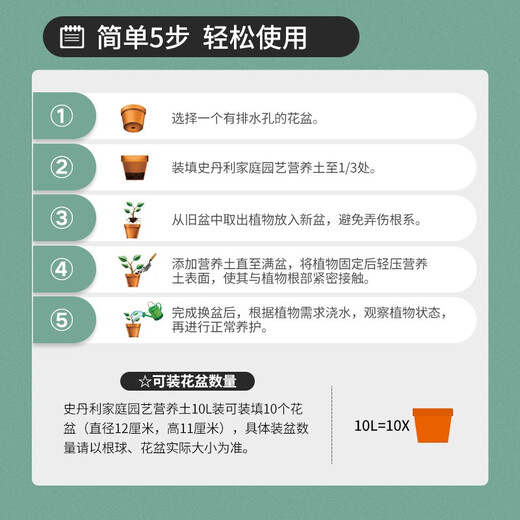 Stanley nutritional soil flower cultivation universal household succulent orchid special soil peat soil planting soil flower soil 10L