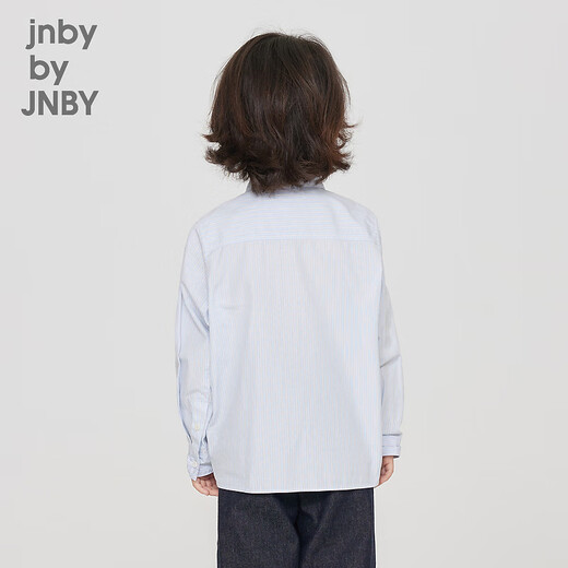 jnby by JNBY江南布衣童装秋长袖纯棉衬衫可爱音乐会图案男女童儿童1N7212640 983蓝黑条/格 140 cm