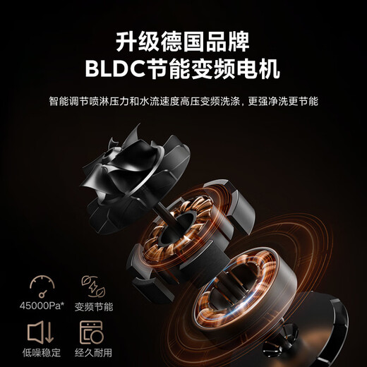 Mijia Xiaomi Mijia smart built-in dishwasher 13 sets S2 upgraded to strengthen the drying stove, first-class water efficiency, built-in cleaning, drying and storage integrated, variable frequency sterilization, black