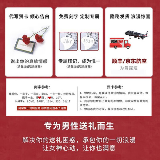 Farcoko 18K gold four-leaf clover necklace for women rose gold pendant Valentine's Day gift for girlfriend and wife 520 k gold four-leaf clover SF air freight can be engraved greeting card