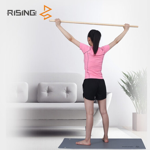 RISING Posture Assessment Stick, Personal Training Posture Correction Wooden Stick, Yoga Stick, Pilates Stretching Round Stick, Professional Edition (140cm)