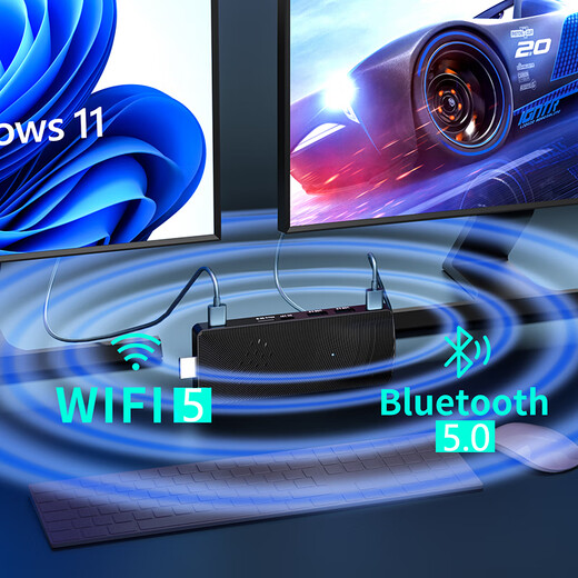 Hi-Gaole Pocket Mini Host Micro Desktop Computer Stick 4K Movie Office Home Portable Small Mini PC J4XXX (8G+128G)Win11