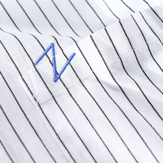 Songshiker summer casual short-sleeved striped shirt men's loose shirt new men's Japanese style literary shirt base shirt 9740 black L