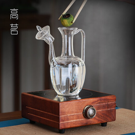 Gaoming Xiaoqinggan special teapot glass high temperature resistant tea boiler electric ceramic stove kettle tea set high-end household 550ml imitation Song Dynasty teapot