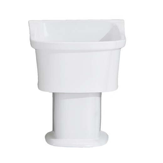 Washing mop pool high-foot household balcony ceramic split floor-standing bathroom old style large wall drainage floor mop basin 42 cm pool + 60 cm column desk control