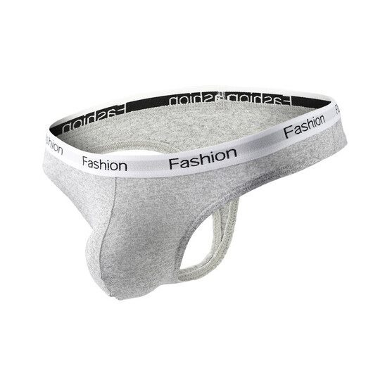 Long Night Men's Sexy Underwear Sexy Passion Thong Protruding Buttocks Revealing Shorts Trendy Briefs White XL (140-160Jin Jin is equal to 0.5kg)