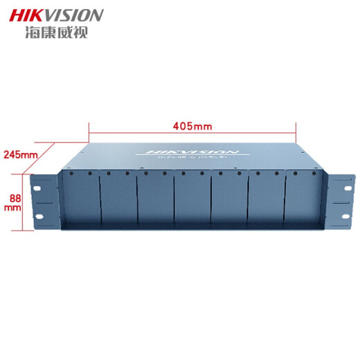 Hikvision fiber optic transceiver 100M Gigabit network monitoring single-mode single-fiber photoelectric converter home commercial long-distance transmission home fiber optic transmitter security equipment [fiber optic transceiver frame] DS-3K02-14E