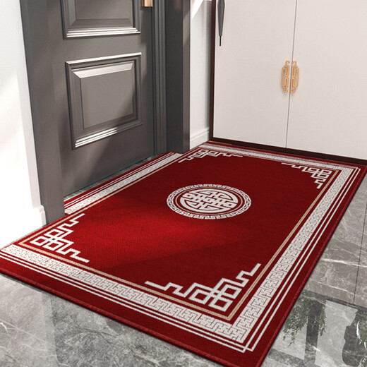 Gudie Chinese door entry door floor mat entry door mat entry anti-slip mat home entrance door auspicious clouds - red 180 180cm shape