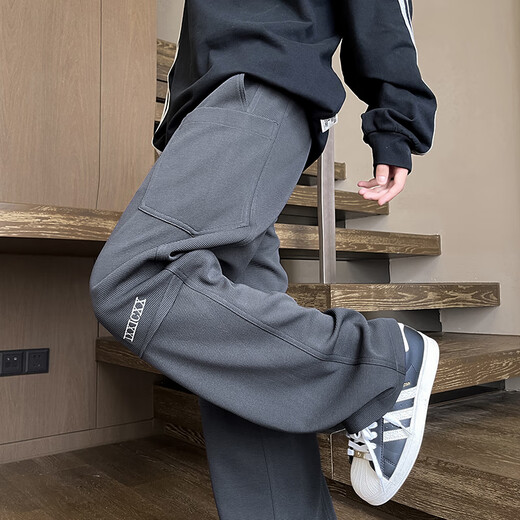 Idea (Zhuyifan) Gran de grasa Gran tamaño 230 Jin [Jin equivale a 0,5 kg] Pantalones para hombres Pantalones de trabajo delgados de primavera y verano Summon