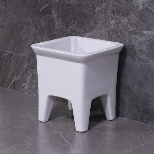 Lefit (lfte) bathroom ceramic wash mop pool balcony mop trough household Taiwan-controlled large, medium and small mop basin courtyard mop pool 901 manual water delivery to home