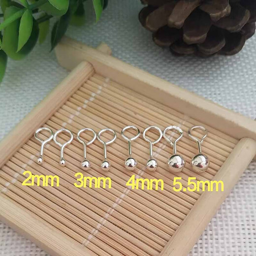 QMXD999 sterling silver earrings for women, non-allergenic, pure silver earrings, men's beanie ear sticks, ear bone nails for sleeping, no need to remove student earrings, 5mm hook beanie pair (slightly larger)