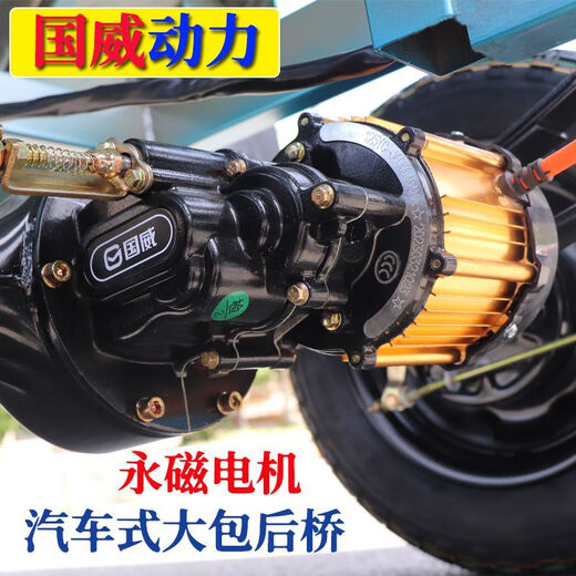 Guowei electric tricycle truck load king adult delivery express vehicle stall new household agricultural battery vehicle (mountainous area version) compartment 1.8*1.1-1200W 72V52A battery