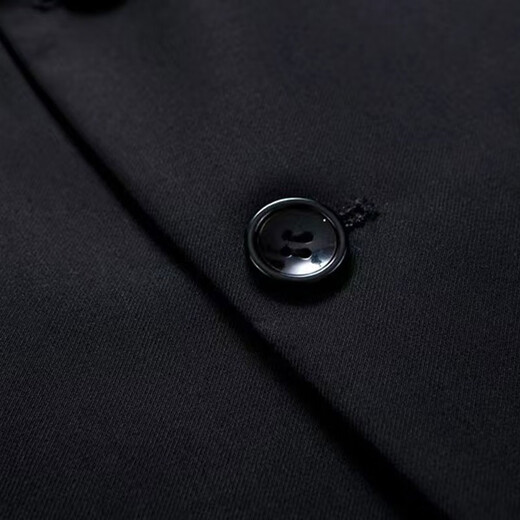 红蜻蜓（RED DRAGONFLY）男士商务西服外套中青年商务上班修身职业正装西装外套男结婚新郎 黑色 2XL 【115-125斤】