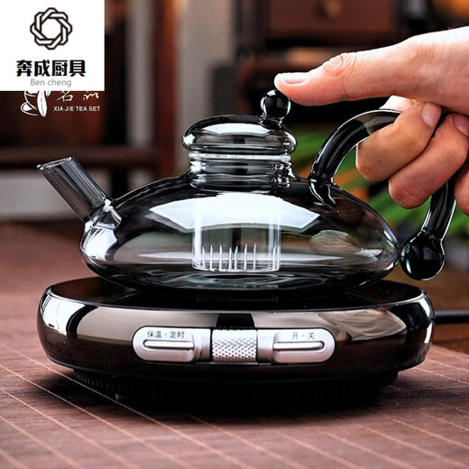 Bencheng alemán importado calidad nórdica lujo de lujo big-bow fushi olla eléctrica estufa de cerámica aislamiento para aislamiento de té de té de té resistente al calor de la olla de rata de rata 701 ml (inclusive) -800ml (inclusive)