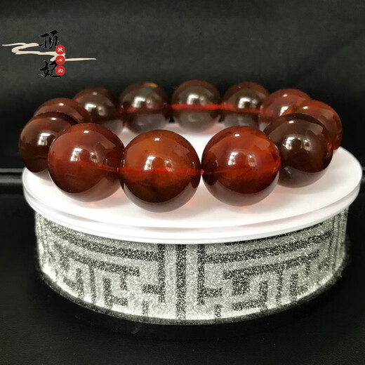 Dingfei Myanmar Amber Men Domineering Brown Red Amber 19mm Beeswax Raw Stone Bracelet No Optimization Picture Color