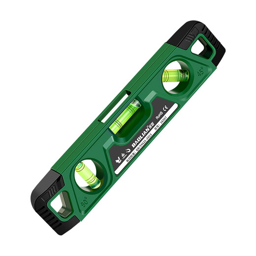 Baolian magnetic torpedo level 230mm mini level micro measurement woodworking balance ruler upgraded new torpedo type three bubble strong magnetic level