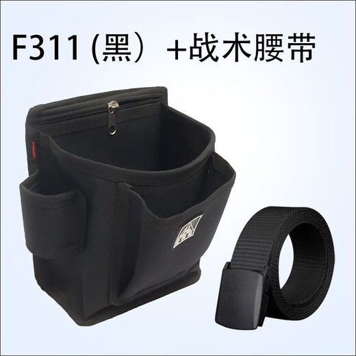 Dyed thickened canvas tool bag carpentry nail pocket iron nail carpentry multifunctional waist bag carpentry nail pocket wear-resistant nail box F311 green tactical belt