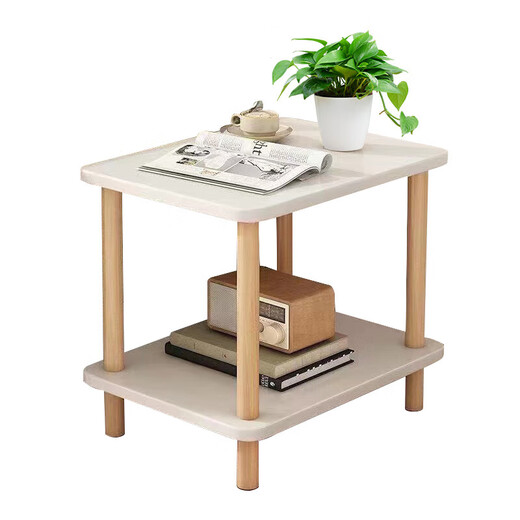 Boundary line coffee table bedside cabinet small side table storage rack sofa side table small table simple tea table double storage tea table