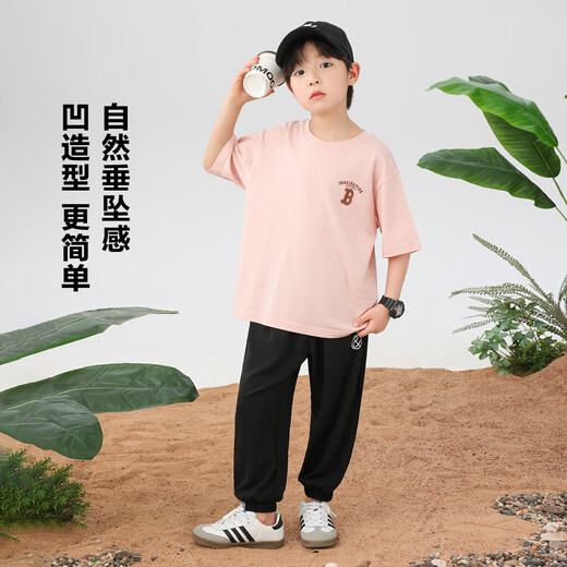 左西男童防蚊裤儿童裤子夏季薄款2025新款男孩轻薄透气长裤 黑色 150