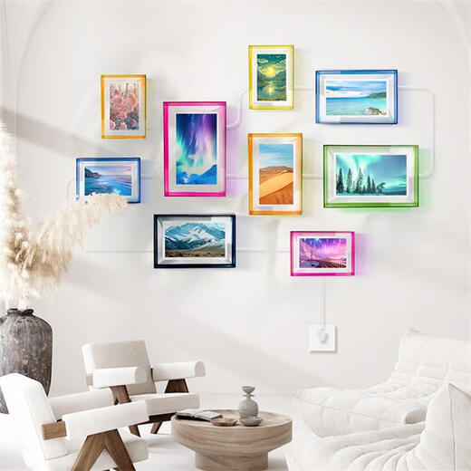 PIN·TURAPintura亚克力相框 小仙屏配套数码相框电子相册外相框 炫彩色【13.3英寸适配】